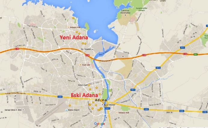Yeni Adana Eski Adana haritası