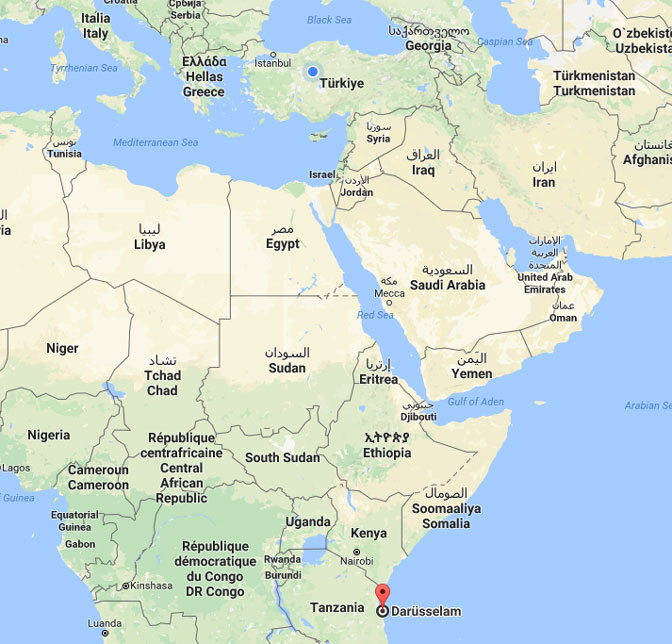 "Tanzanya Nerede?" "Darüsselam Nerede?" - Tanzanya haritası ve Darüsselam'ın konumu.
