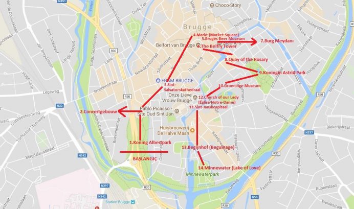 Brugge Gezi Haritası