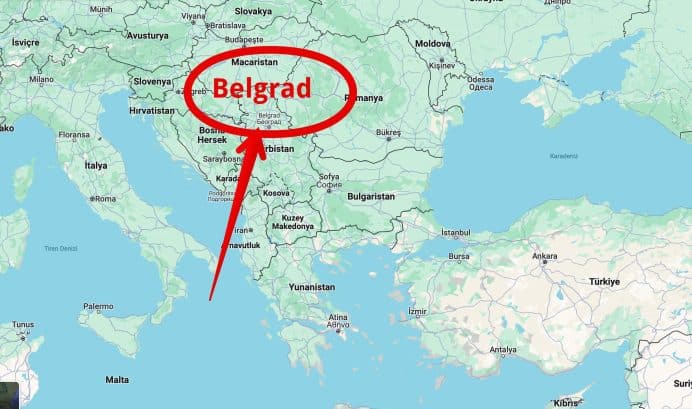 belgrad nerede - belgrad konumu